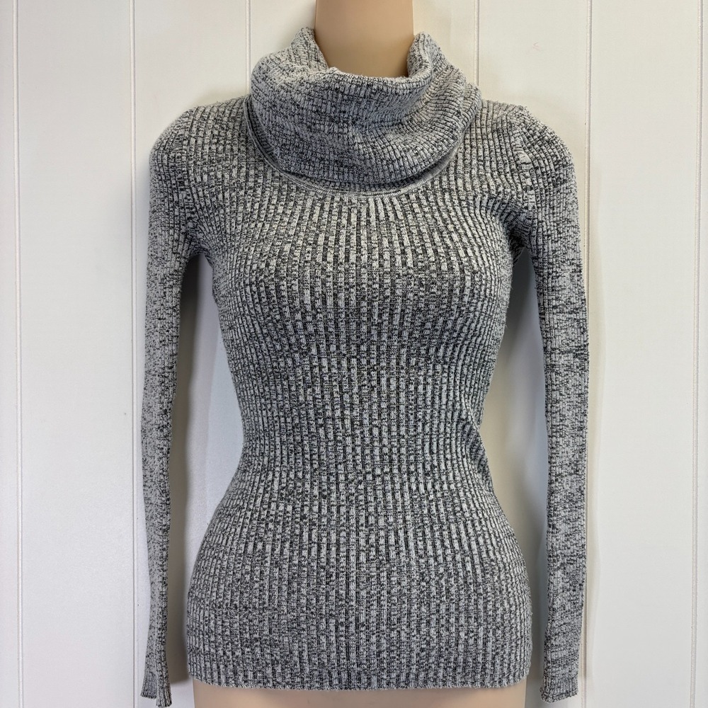 Its Our Time Dark Y2K Academia Cowl Neck Turtleneck Sweater Women Size XS Preppy